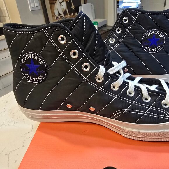 Converse Chuck 70 High Top Shoes FAUX FUR Skate Black Mens Sz 12 Casual A05609C - Picture 1 of 15